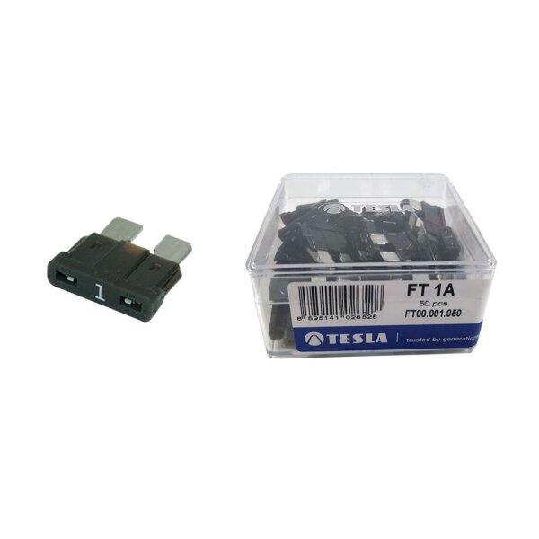Flachstecksicherung ATO 001, schwarz, 1A, bis 32V
