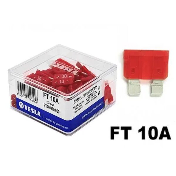 Flachstecksicherung ATO 010, rot, 10A, bis 32V