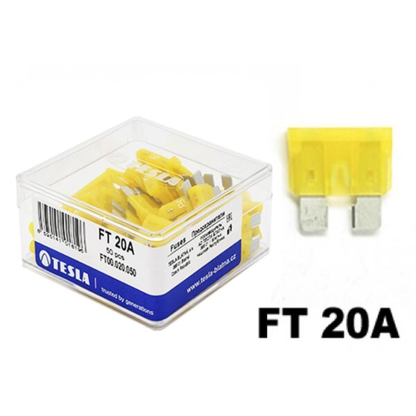 Flachstecksicherung ATO 020, gelb, 20A, bis 32V