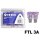 Flachstecksicherung ATO mit LED - Anzeige, lila, 3A