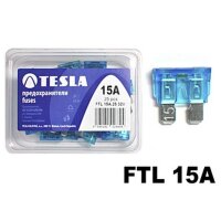 Flachstecksicherung ATO mit LED - Anzeige, hellblau, 15A
