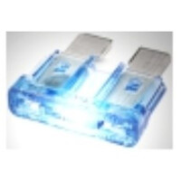 Flachstecksicherung ATO mit LED - Anzeige, hellblau, 15A