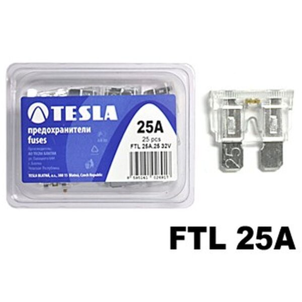 Flachstecksicherung ATO mit LED - Anzeige, weiss, 25A