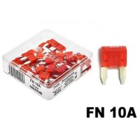 Flachstecksicherung Mini 010, rot, 10A, bis 32V