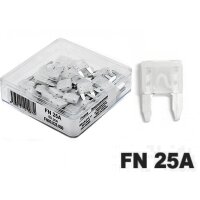 Flachstecksicherung Mini 025, transparent 25A, bis 32V