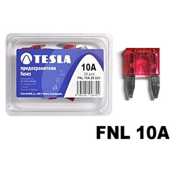 Flachstecksicherung Mini mit LED - Anzeige, rot, 10A