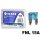 Flachstecksicherung Mini mit LED - Anzeige, hellblau, 15A