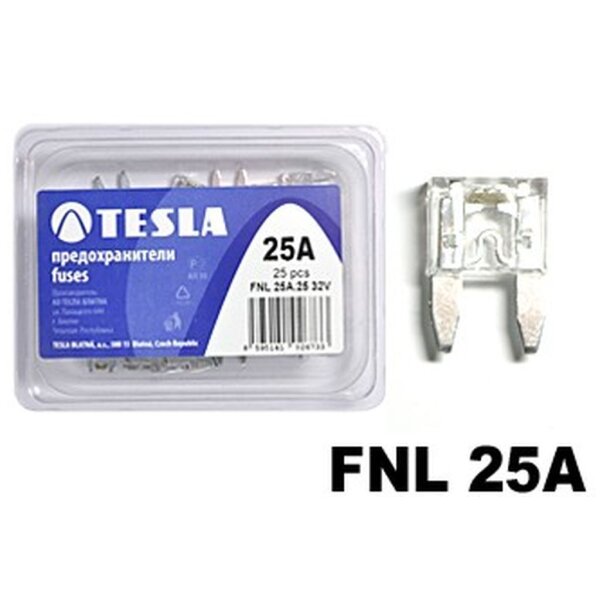 Flachstecksicherung Mini mit LED - Anzeige, weiss, 25A