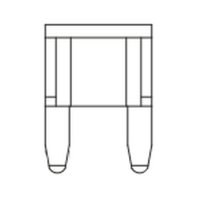 Flachstecksicherung Mini mit LED - Anzeige, weiss, 25A