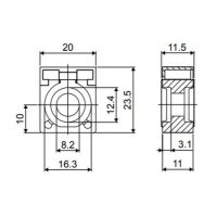 Sicherung CF8, 200A, Nennspannung bis 58V