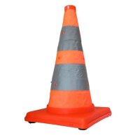 Signalkegel 50cm rot / weiss, faltbar !!