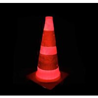 Signalkegel 50cm rot / weiss, faltbar !!