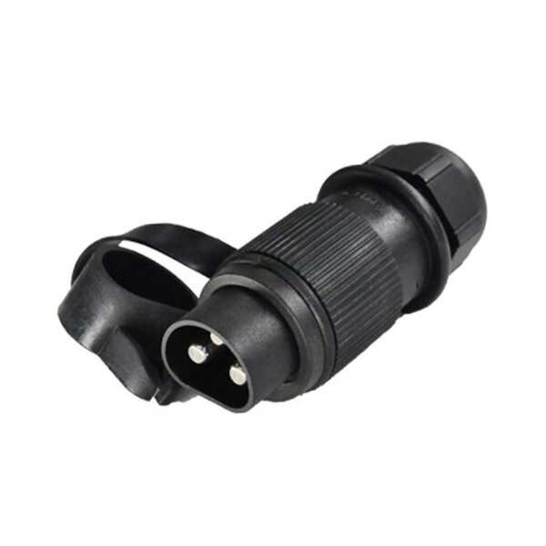 Stecker 3-pol Kunststoff (Stift) mit PG Verschraubung