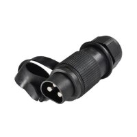 Stecker 3-pol Kunststoff (Stift) mit PG 16 Verschraubung