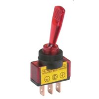 Kippschalter (1) Ein - Aus, rot, 12V/20A, 24V/5A