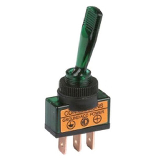 Kippschalter (3) Ein - Aus, grün, 12V/20A, 24V/5A
