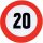Folie selbstklebend 20 km/h