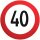 Folie selbstklebend 40 km/h