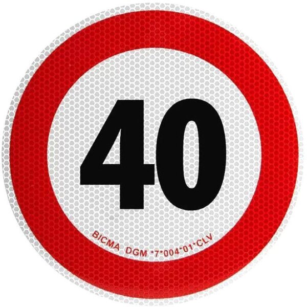 Folie selbstklebend 40 km/h voll reflektierend