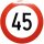 Folie selbstklebend 45 km/h