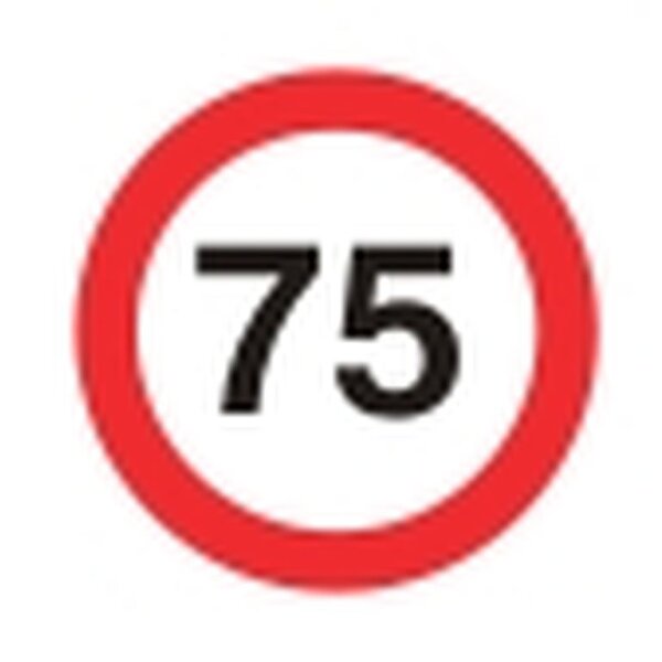 Folie selbstklebend 75 km/h