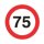 Folie selbstklebend 75 km/h