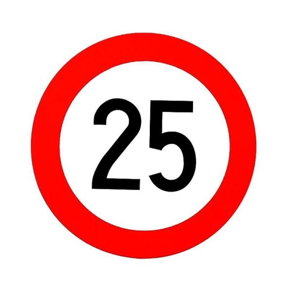 Folie 25 km/h  Ø 100mm