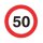 Folie 50 km/h  Ø 100mm
