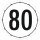 Spikes - Schild selbstklebend 80 km/h