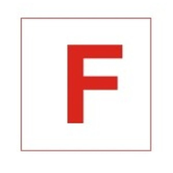 Selbstklebefolie " F" 100 x 100mm"