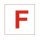 Selbstklebefolie " F" 100 x 100mm"