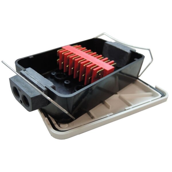 Verteilerdose Merit 8-pol mit Flachsteckeranschluss 6.3mm