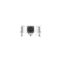LED Arbeitsscheinw. 100x100x45, 9-32V
