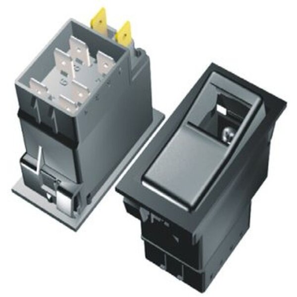 Wippschalter mit Funktionsbeleuchtung  1 >  0 <  2  / 12 V