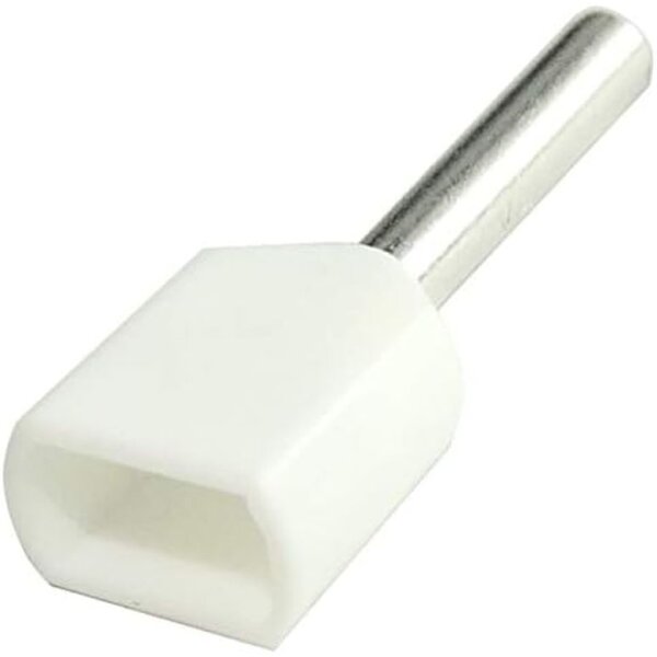 TWIN Ader-Endhülsen isoliert 2x 0.75mm²  weiss