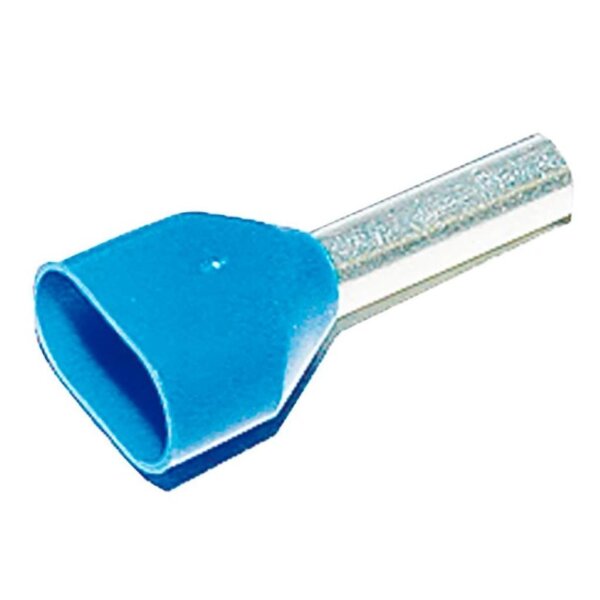 TWIN Ader-Endhülsen isoliert 2x 2.5mm²  blau