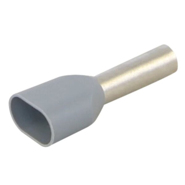 TWIN Ader-Endhülsen isoliert 2x 4.0mm²  grau