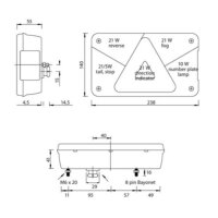 Schlussleuchte Multipoint V (4)  links 8-pol (24-8550-007)
