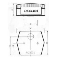 Schlussleuchte Minipoint Aspöck (2)  links/rechts Tülle