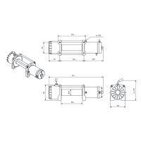 Elektroseilwinde 12V 4300kg Zugkraft
