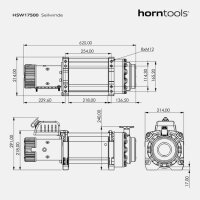 Elektroseilwinde 24V 8000kg  Zugkraft