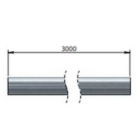 Drehstange Ø 22 x 2 x 3000mm Inox