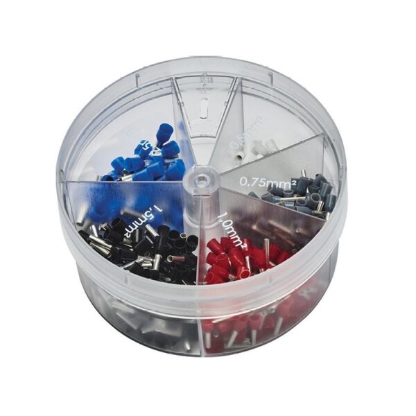 Ader-Endhülsenbox  isoliert,  Inhalt 400 Stk