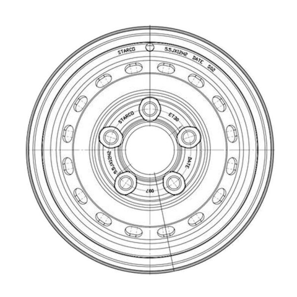 Felge  5.50Jx12  67/112/5  ET 30