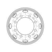 Felge  6.75x17.5  221/275/8 B3 ET 130