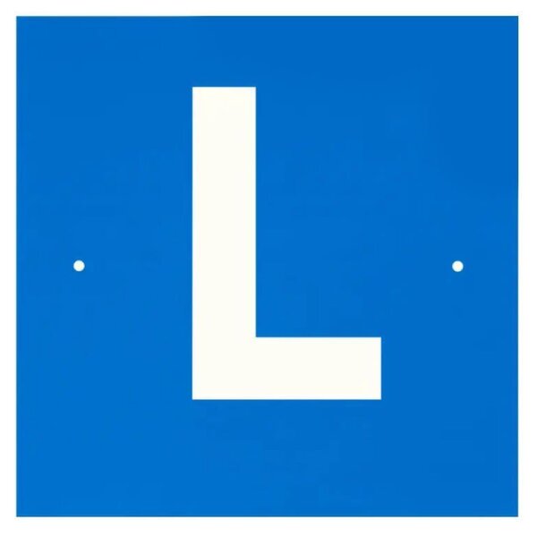 L - Schild mit 2 Saugnäpfe