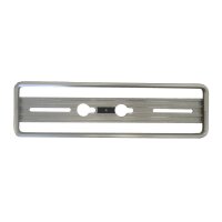 Nummernrahmen Quick-fix, silber, Aluminium eloxiert