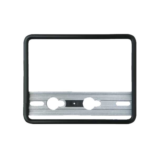 Nummernrahmen Quick-fix, schwarz, Aluminium eloxiert, Motorrad