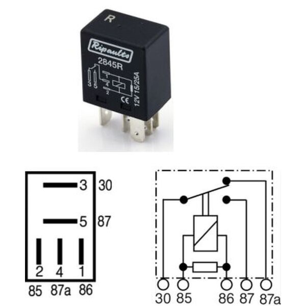 Micro, Wechsler Relais 106, 12V / 25/15A