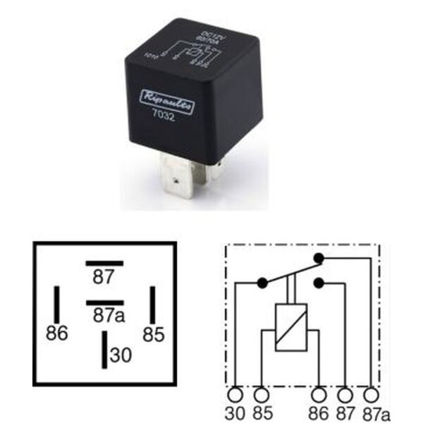 Mini, Wechsler Relais 182, 12V / 70 / 60A